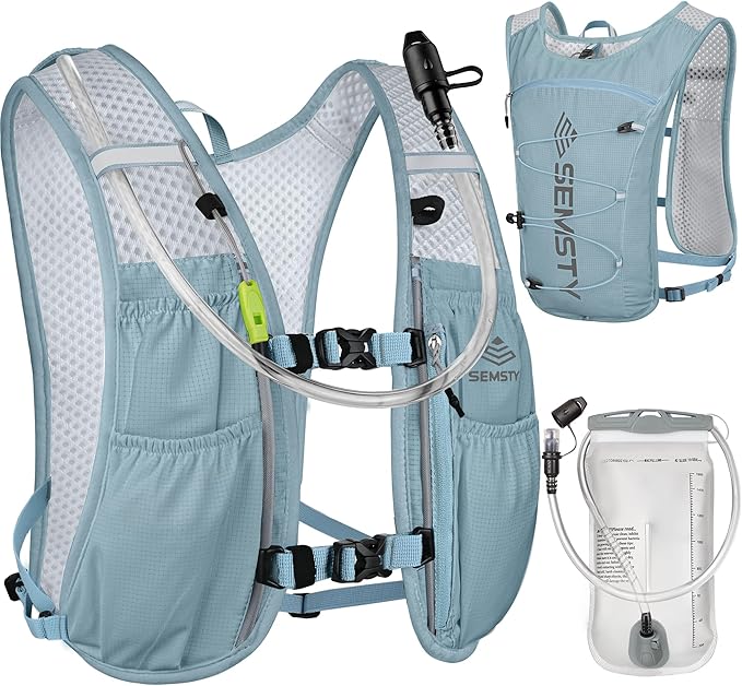 Running Hydration Vest 5L,Running Vest Pack with 1.5L Water Bladder,Lightweight Water Backpack for Hiking Running Cycling