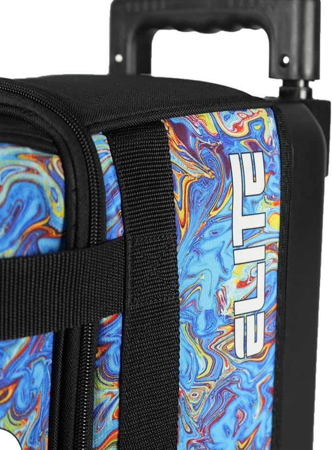ELITE Basic Single Roller Bowling Ball Bag | Multiple Colors | Fits Up to Size 10.5 Shoes | Compact Design | Bowling Bags With Wheels