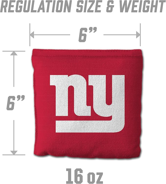 YouTheFan Officially-licensed NFL Set of 8 Cornhole Bags - All Weather Dual Sided Slide & Stop - regulation size