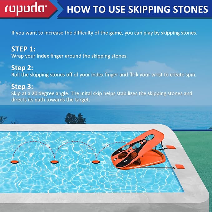 ropoda Pool Cornhole Board Set, 3ft x 2ft Corn Hole Games for Adults, Cornhole Set Floating, Pool Games for Adults, Water and Land Dual-Purpose, Easy Setup, Beach Toys for Family(Orange and Green)