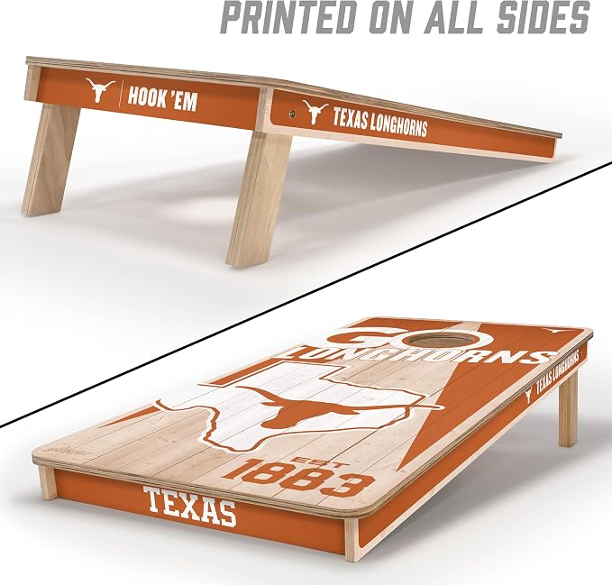 YouTheFan NCAA 2’ x 4’ Professional Wood Cornhole Game