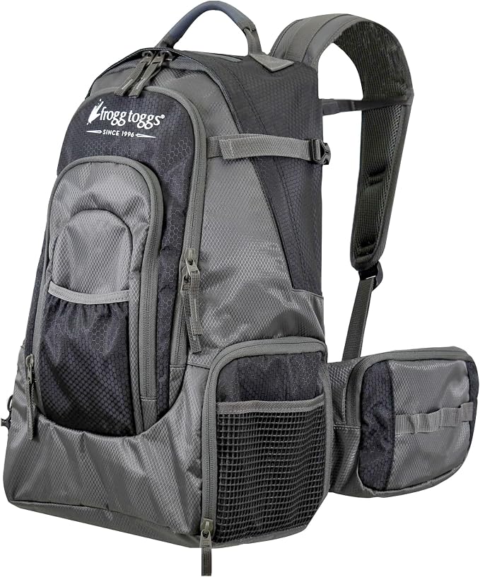 FROGG TOGGS Fishing Sling Pack, Easy Hands-free Fishing Tackle Storage Bag With Water Bottle Pocket
