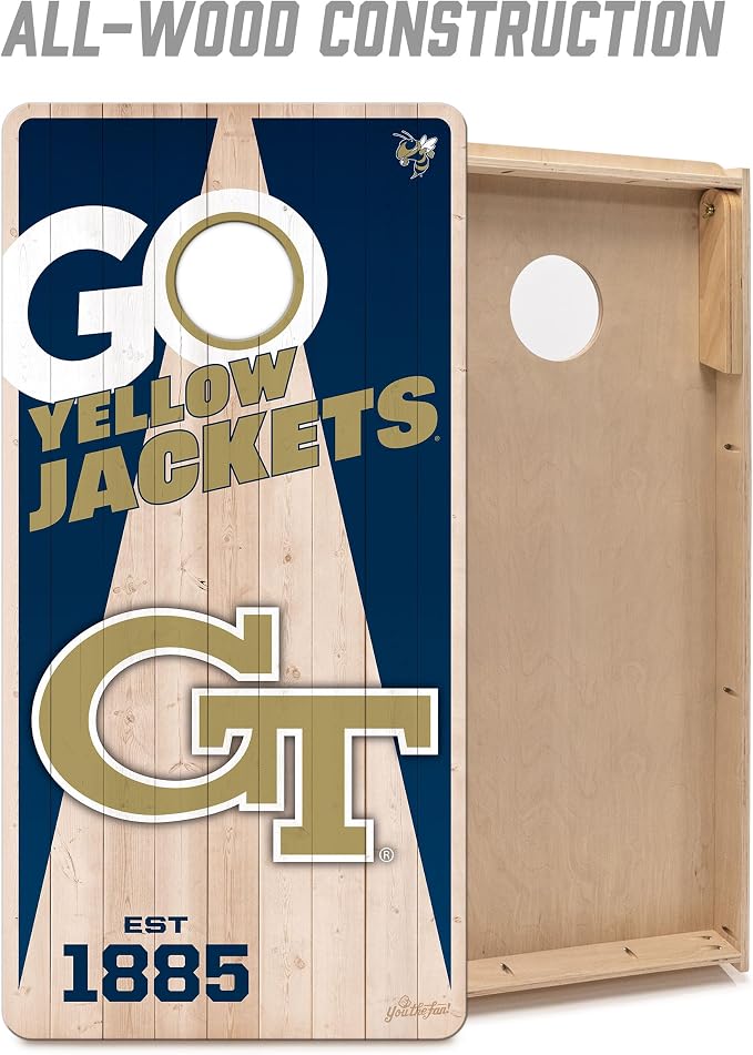 YouTheFan NCAA 2’ x 4’ Professional Wood Cornhole Game