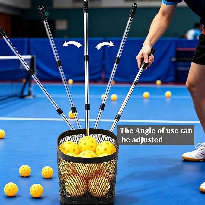 WIGERLON Pickleball Picker Upper, Pickleball Retriever Collector，Pickleball Ball Picker Hopper Tube, Pickleball Pickup Tube for Coach and Court Training