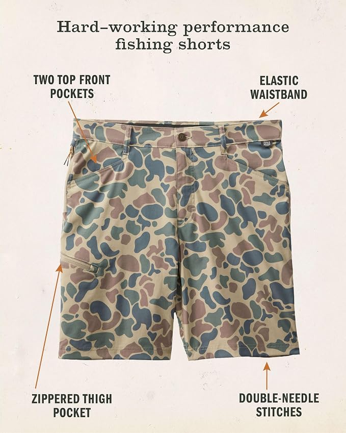 Field & Stream Men's Slinger Nylon Performance Fishing Shorts, 9 Inch Inseam