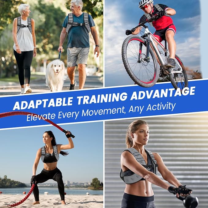Weighted Vest Woman 6/8/12/16/20/25/30lb Weight Vest for Women Men Body Weight Vests for Walking Strength Training Running Workout Jogging Fitness