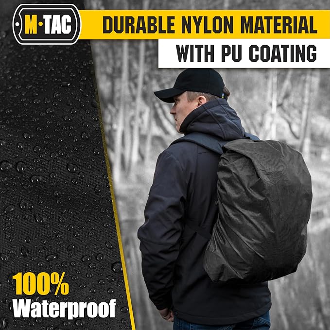 M-Tac Backpack Rain Cover Waterproof - Bag Rain Cover - for Hiking Travel Camping Military