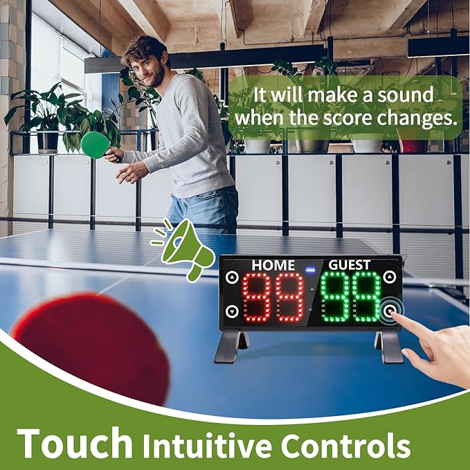 YZ High Bright Large Digital Scoreboard, Portable Outdoor Electronic Scoreboard with Remote, Score Keeper for Basketball/Pickleball/Outdoor Games