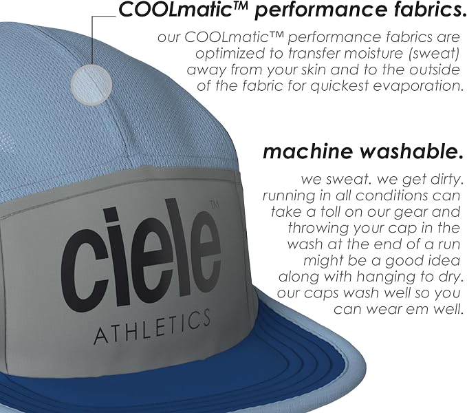 Ciele Athletics GOCap - Premium Washable Moisture Wicking Hat with Sun Protection, 5-Panel Knit Running Hat