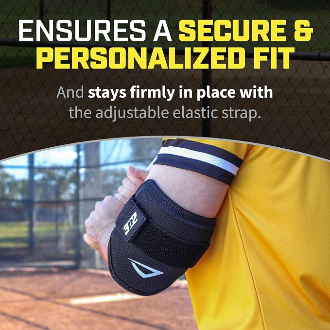 3N2 Batters Elbow Guard - Protective Guard for Baseball or Fastpitch Softball - Elbow Pad with Adjustable Straps, Lightweight, Comfortable & Protective