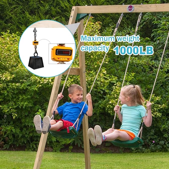Heavy Duty Swing Hanger 180° with Stainless Steel Swing Hook 800LBS Capacity Playground Swing Seat Hardware Hammock Chair Porch Swing