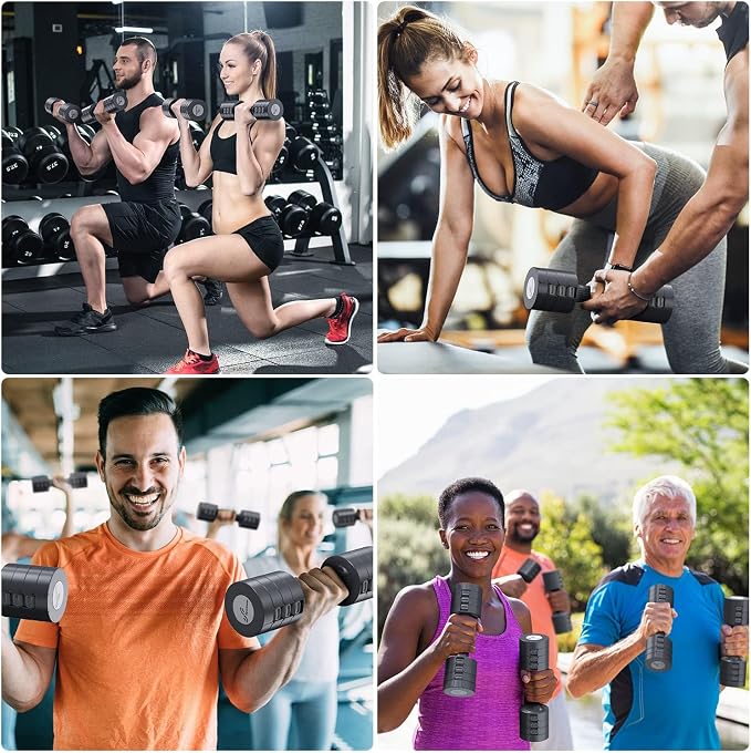 Exercise Bike with Dumbbells Set
