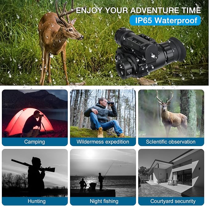 Night Vision Goggles for Helmet, Head Mounted Digital Night Vision Monocular with 4 Color Modes, 3X Magnification Infrared HD Record&Playback Goggles for Hunting Surveillance Camping