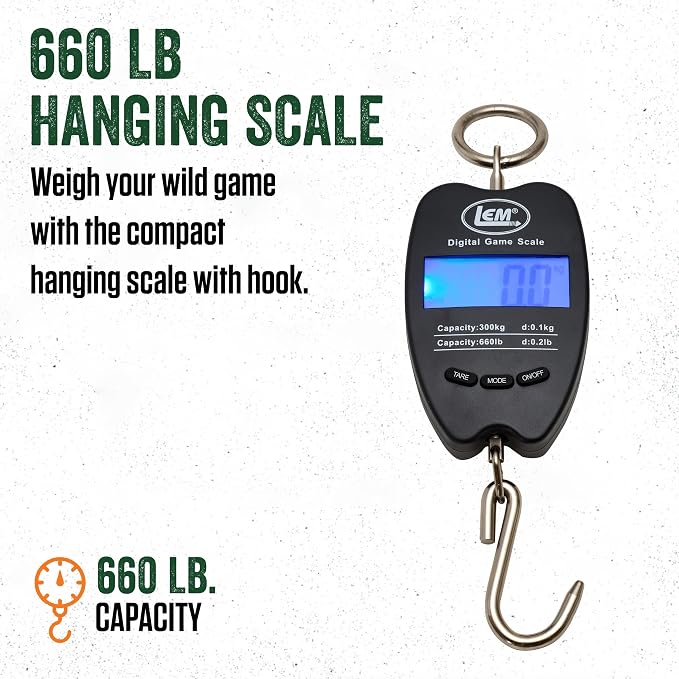 LEM 660lb Digital Hanging Scale