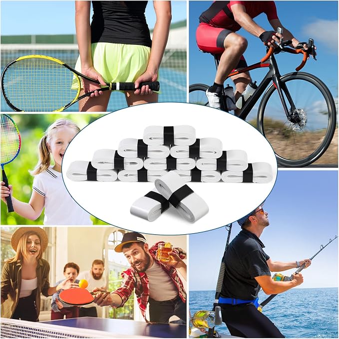 Pangda 100 Pieces Tennis Badminton Racket Overgrips Bulk Tennis Racket Grip Tape for Anti-Slip and Absorbent Grip