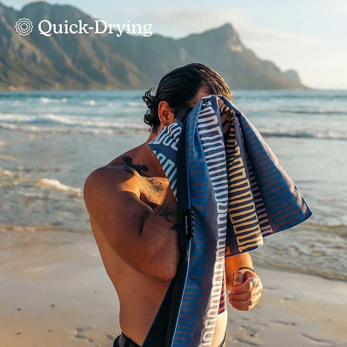 Nomadix Original Towel - Perfect for Beach, Pool, Travel, Camping, Yoga - Made with Recycled Materials - Super Absorbent - Sand Resistant - Switchback Multi - 72.5x30