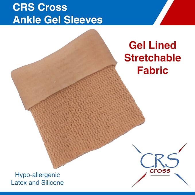 CRS Cross Ankle Gel Sleeves (2 Sleeves) Figure Skating Socks (2 Pairs) Blade Blue