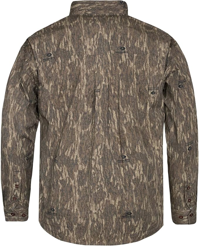 Mossy Oak unisex-adult mens Men's Long Sleeve Camo Hunting Shirts Cotton Mill