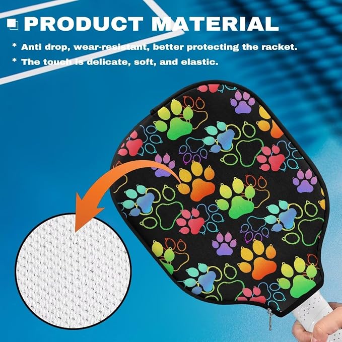 Blue Camo Corgi Pattern Print Pickleball Paddle Covers Only Paddles Holder Sleeve Fits Most Rackets