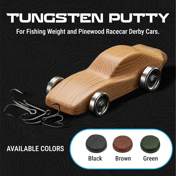 Reaction Tackle Tungsten Putty Weight - for Fishing, Fly Fishing, Pinewood Derby Car, Golf & Tennis - 2 Oz (60g)