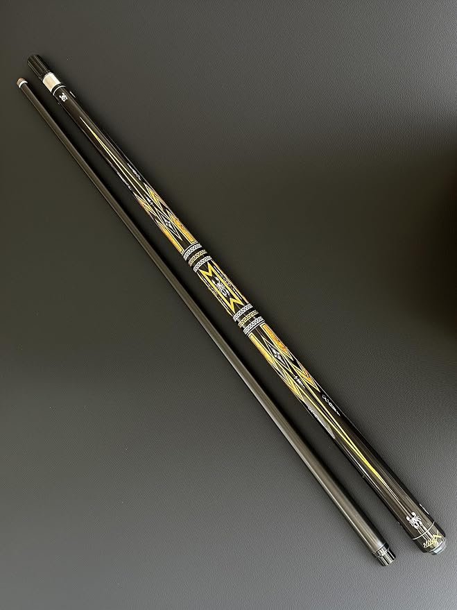 Tai ba cues Fibergalss Shaft Pool Stick with case, 13mm Multilayer Leather Tip, 58", Hardwood Canadian Maple Professional Billiard Pool Cue Stick, Quick-Release Joint, 18, 19, 20, 21 Oz (Selectable)