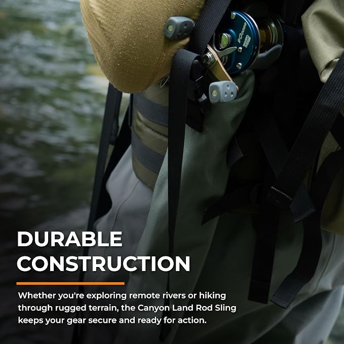 VIAM Outdoors Fishing Rod Sling: Bait & Fly Fishing Pole Case Made with Durable 500D Cordura Fabric, Water Resistant & Tough, Protect & Carry Multiple Rods, Fishing Accessories