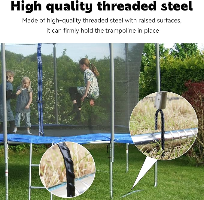 12 Inch J-Hook Rebar Stakes, HeavyDuty Anti-Rust Ground Anchors for Chainlink Fence, Garden Dog Fence, Sports nets, Camping Tent, Etc (80 Pack)