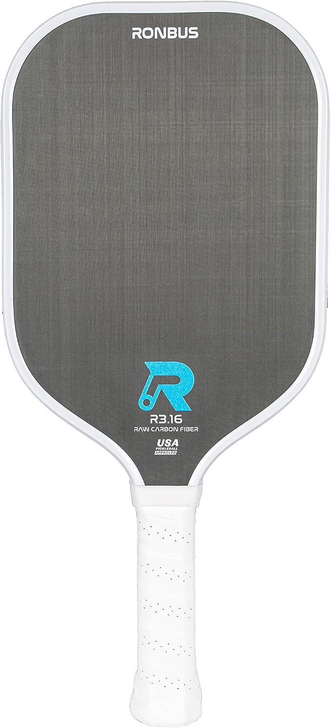 Ronbus R1.16/R2.16/R3.16 Raw Toray T700 Carbon Fiber Pickleball Paddle with 16 mm Polypropylene Honeycomb Core