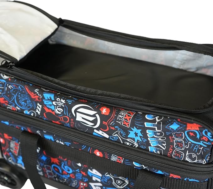 ELITE Basic Bowling Bag Double (2) Ball Roller with Rolling Wheels