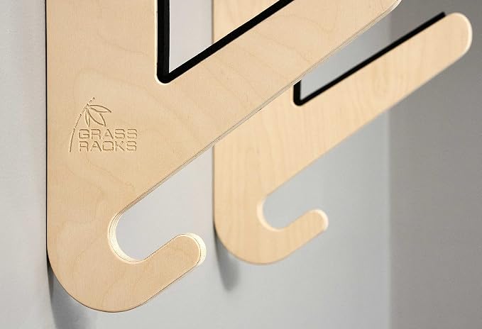 Grassracks Bamboo & Birch Snowboard Rack and Skateboard Rack - Moloka`i Series Snowboard Wall Mount