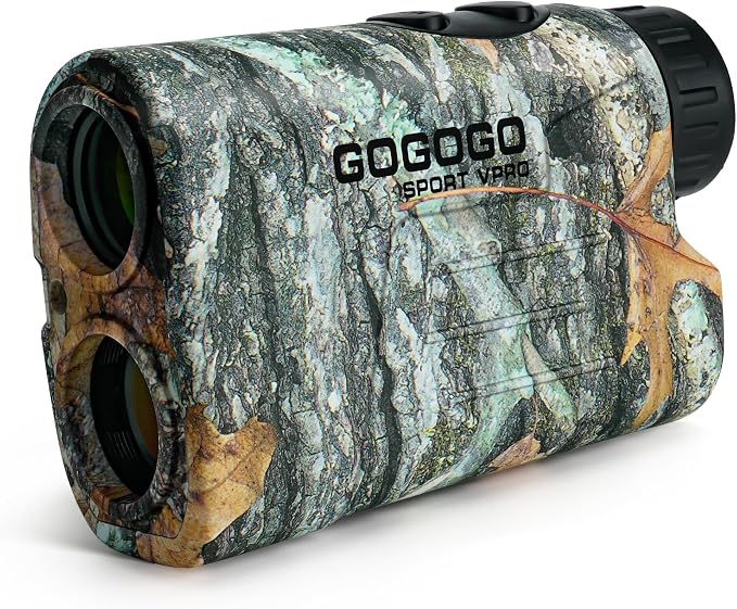 Gogogo Sport Vpro GS03 Laser Golf/Hunting Rangefinder, 1000/1200 Yards Laser Range Finder with 6X Magnification Ultra-Clear View, Lightweight, Slope, Pin-Seeker & Flag-Lock & Vibration