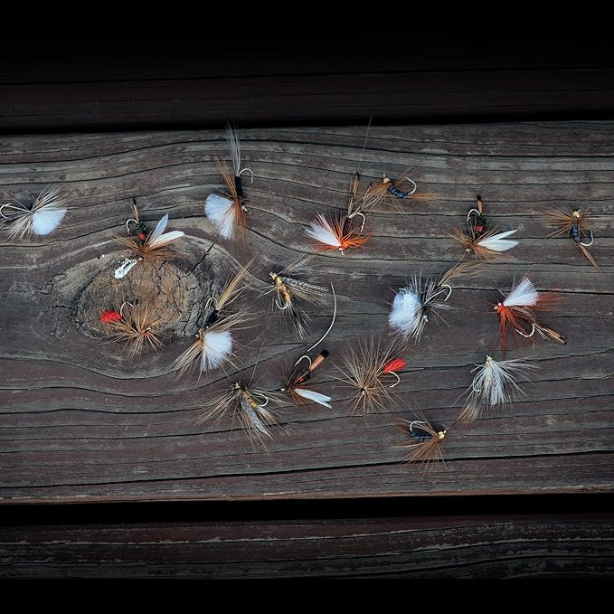 Goture Fly Fishing Flies Kit,25pcs/30pcs/100pcs Fly Fishing Lures,Dry Flies Wet Flies Streamers Nymphs Flies, Fly Fishing Assortment Kit for Bass Trout Salmon Fishing