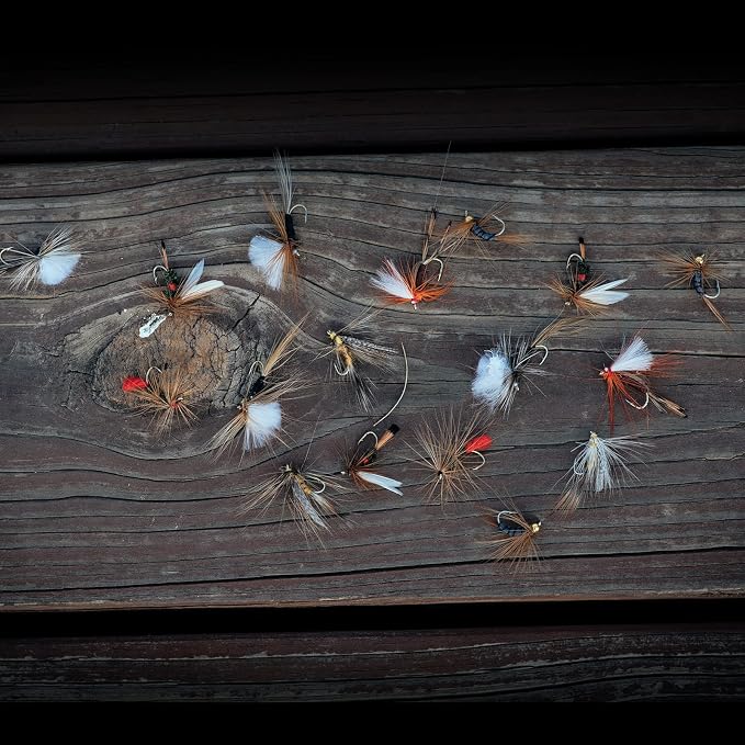 Goture Fly Fishing Flies Kit,25pcs/30pcs/100pcs Fly Fishing Lures,Dry Flies Wet Flies Streamers Nymphs Flies, Fly Fishing Assortment Kit for Bass Trout Salmon Fishing