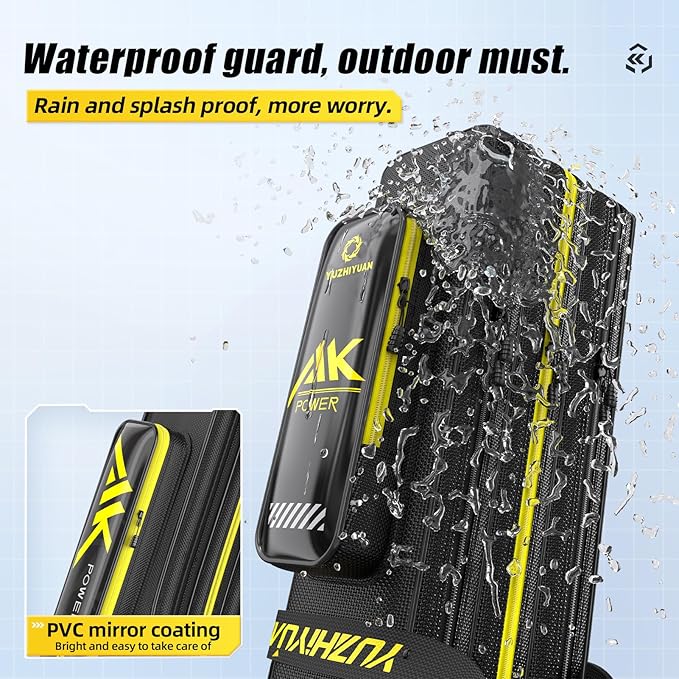 Fishing Rod Case 51in Double-Layer 1680D Heavyweight Oxford Fishing Pole Case & Bag with Wire Frame Support(Not Hardshell)Quick-Access Compartments Anti-Sag Design Fishing Rod Bag Fishing Gift for Men