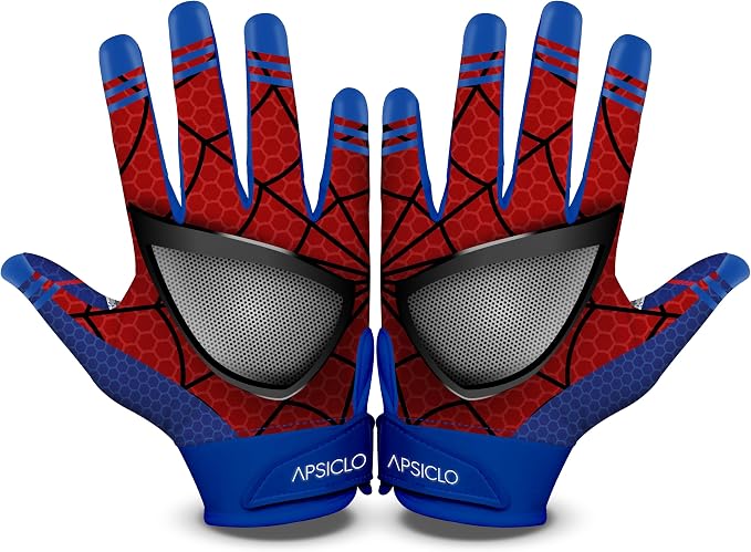 Sticky Football Receiver Gloves Silicone Grip Youth & Adult Sizes