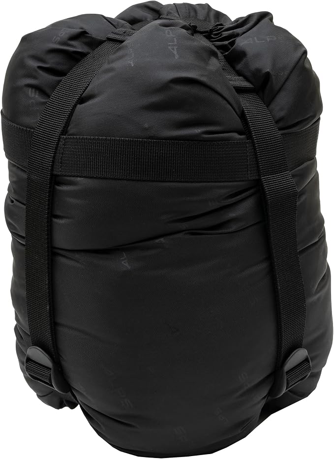 ALPS Mountaineering Vibe +40° Long Sleeping Bag – Lightweight 3-Season Mummy Bag with TechLoft Micro Insulation, Ripstop Shell & Compression Sack for Camping, Hiking & Backpacking