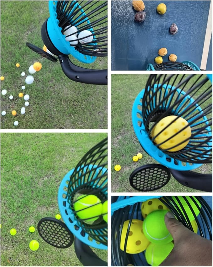 Tennis Balls Hoppers Pickle-Ball Tennis Ball Picker Tennis Ball Picker Upper Hopper Ball Retriever Golf Accessories Suitable for Training and Teaching venues