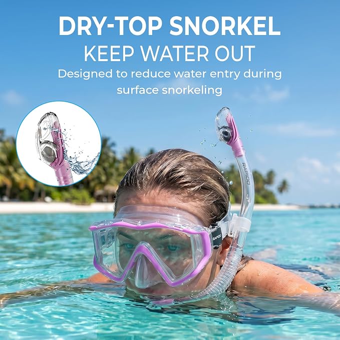 Rapido Clareza Three Lens Mask and Snorkel Combo