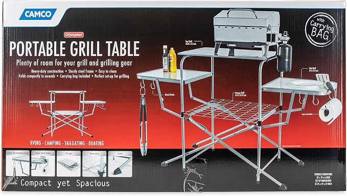 Camco 57293 Deluxe Grilling Table