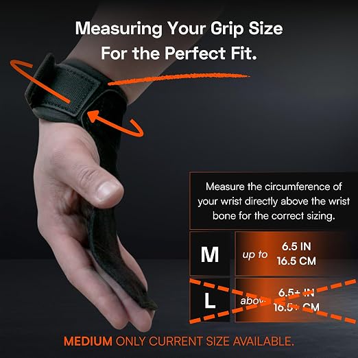 Lifting Grips for Weight Lifting, Powerlifting & Weightlifting Grips with Enhanced Grip, Double Layer Leather Gym Grips for Deadlifts & Back Workouts, Black
