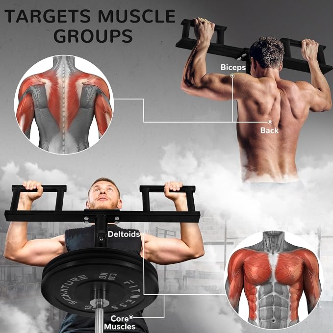 Fitvids Upgraded Adjustable Jammer Arms, Lever Arms, Monolift Attachments Rated 600 LB Per Arm, Fits Racks at All Post Sizes and Hole Sizes, Pair