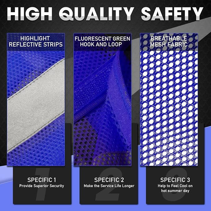Unittype Reflective Safety Vests Hi Vis Work Vest Mesh High Visibility Silver Strip Adjustable Size for Men Women Outdoor