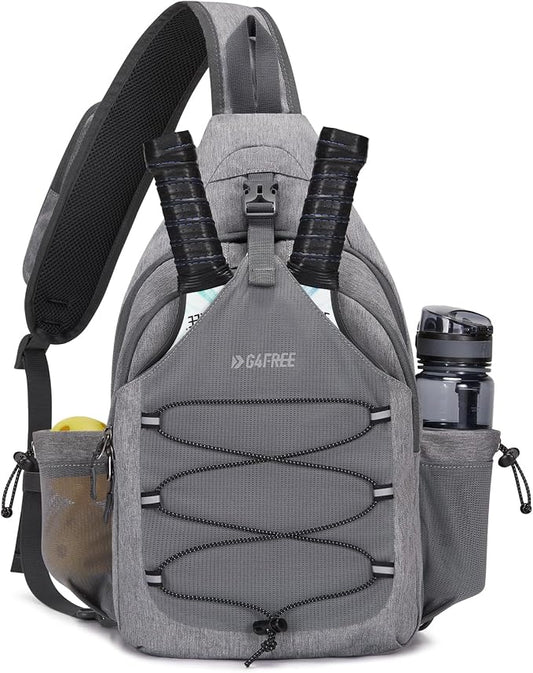 G4Free Pickleball Bag, Crossbody Sling Bag for Men Women, Pickleball Backpack, Pickle Ball Paddle Bag Gifts for Sports