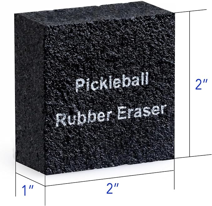 Pickleball Paddle Eraser with Free Overgrip, Best Carbon Fiber Pickle Ball Racket Cleaner, Fast & Easy Rubber Bar to Remove Ball Residue, Dirt, & Minor Scrapes, Scratches (3PCS)
