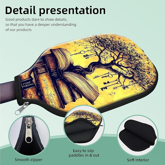 Pickleball Paddle Cover- Premium Water-Resistant Racket Sleeves with Reinforced Zippers, Universal Fit for USAPA Standard Paddles, Extra Padding Protection 6