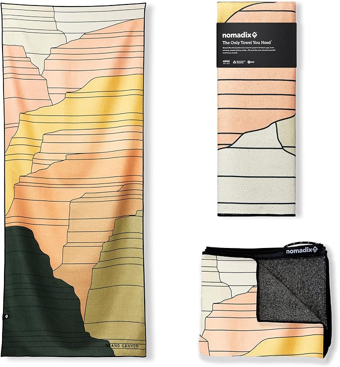 Nomadix Original Towel - National Parks- Perfect for Beach, Pool, Travel, Camping, Yoga - Made with Recycled Materials - Super Absorbent - Sand Resistant