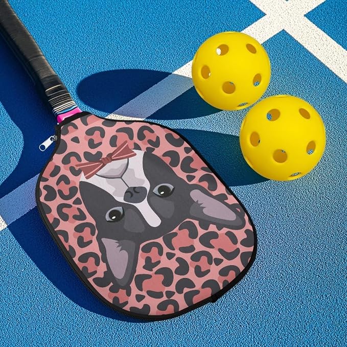 Blue Camo Corgi Pattern Print Pickleball Paddle Covers Only Paddles Holder Sleeve Fits Most Rackets