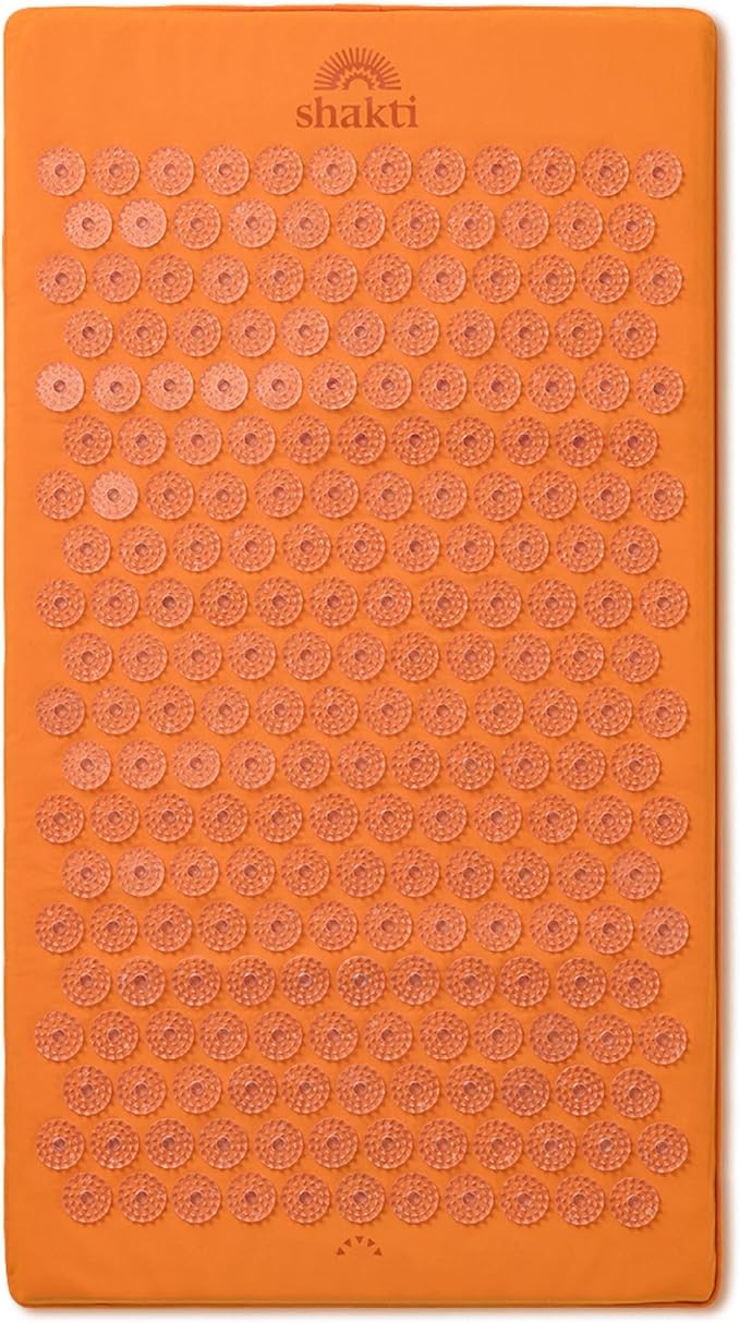 ShaktiMat Acupressure Mat for Relaxation, Massage Muscles, Aid Sleep & Unlock Inner Tension, Similar to Acupuncture, No Needles Required (Premium, Level 1, Amber)
