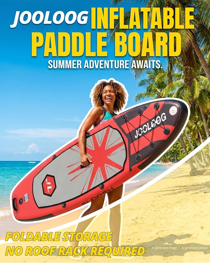 Inflatable Stand Up Paddle Board with Seat, 10'6"/10'5" SUP 440LBS, Recreational Paddleboard for Adults Beginners, Blow Up Paddle Board with Fishing Design, Camera Mount, Cooler Bag & Full Accessories