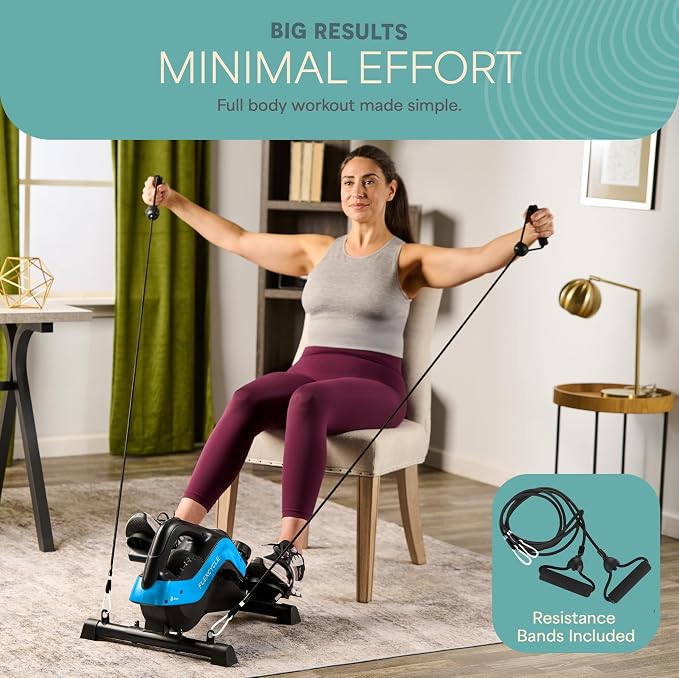 Lifepro Under Desk Elliptical Machine & Mini Bike – Quiet Desk Bike Pedal Exerciser for Seniors – FlexCycle Compact Under-Desk Bike & Foot Cycle Peddler – Portable Exercise Equipment for Home Office